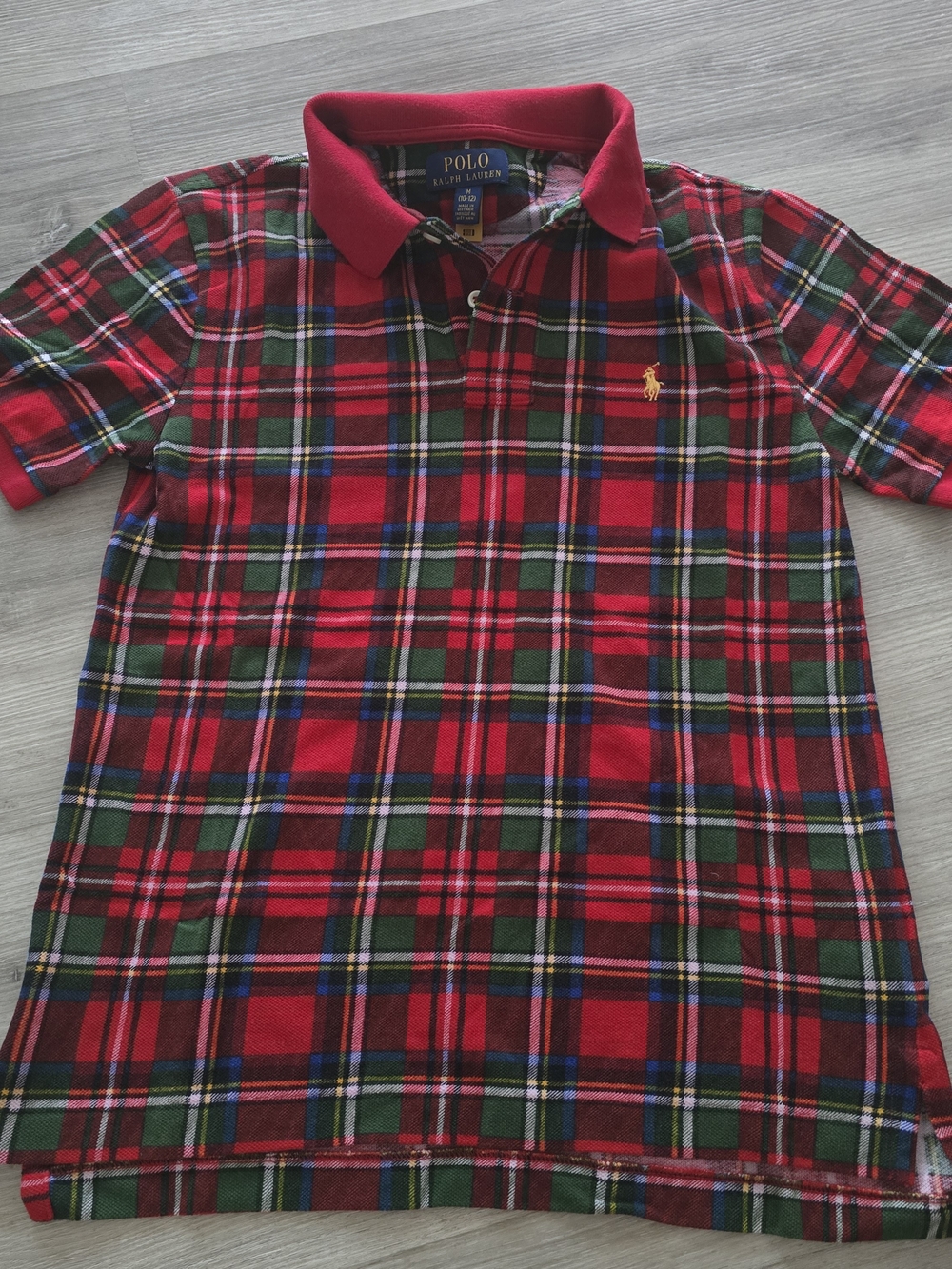 Polo Ralph Lauren | Tartan Mesh Polo Shirt | Kids M (10-12)